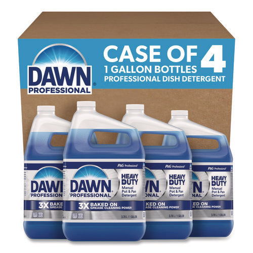 Image of Dawn® Professional Heavy-Duty Manual Pot/Pan Dish Detergent, Original Scent, 1 gal Bottle, 4/Carton