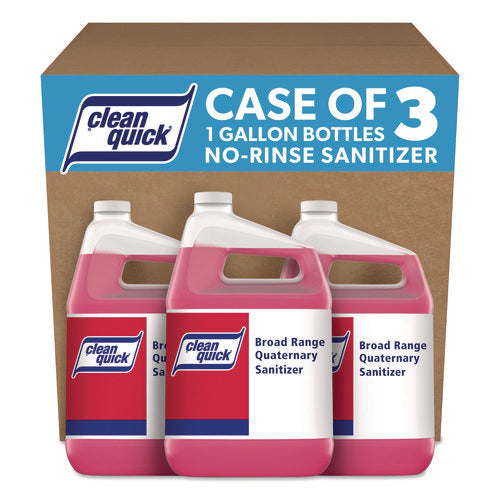 Image of Clean Quick® Broad Range Quaternary Sanitizer, Sweet Scent, 1 Gal Bottle, 3/carton