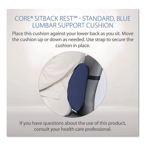 Image of Core Products® Sitback Standard Lumbar Back Support , 13 X 14, Blue