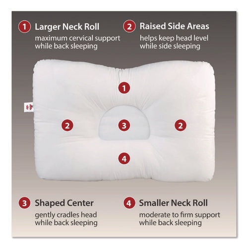 Image of Core Products® D-Core Cervical Pillow, Mid-Size, 23 X 5 X 15, White