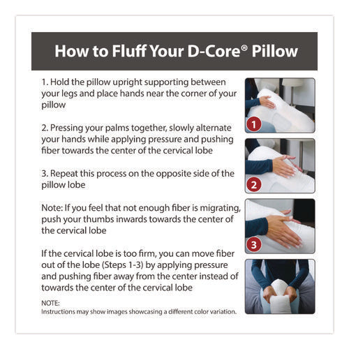 Image of Core Products® D-Core Cervical Pillow, Mid-Size, 23 X 5 X 15, White