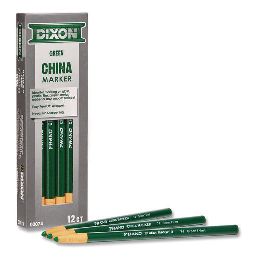 Image of Dixon® China Marker, Green, Dozen