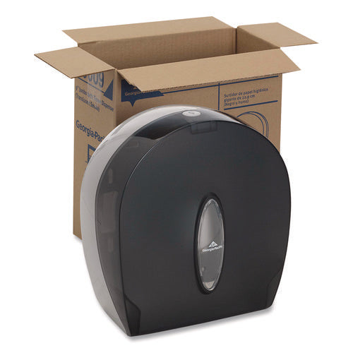 Image of Georgia Pacific® Professional Jumbo Jr. Bathroom Tissue Dispenser, Single Roll, 10.6 x 5.4 x 11.3, Translucent Smoke