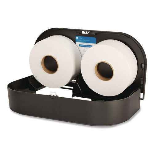 Image of Georgia Pacific® Professional Jumbo Jr. Bathroom Tissue Dispenser, Double Roll, 22.1 x 4.8 x 12.1, Black