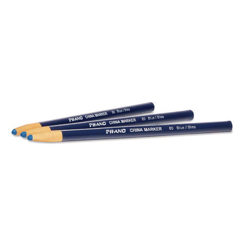 Image of Dixon® China Marker, Blue, 12/Pack