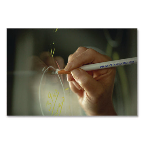 Image of Dixon® China Marker, Black, Thin Lead, 12/Pack