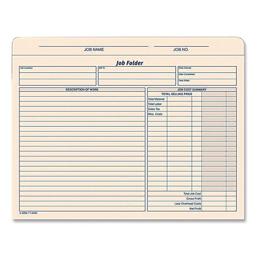 Image of Adams® Pre-Printed Heavy-Duty Reinforced File Pocket, 2" Expansion, Letter Size, Manila, 15/Pack