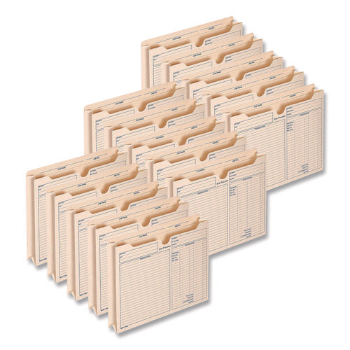 Image of Adams® Pre-Printed Heavy-Duty Reinforced File Pocket, 2" Expansion, Letter Size, Manila, 15/Pack