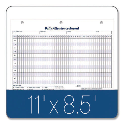 Image of Adams® Attendance Records, One Part (No Copies), 11 x 8.5, 50 Forms Total