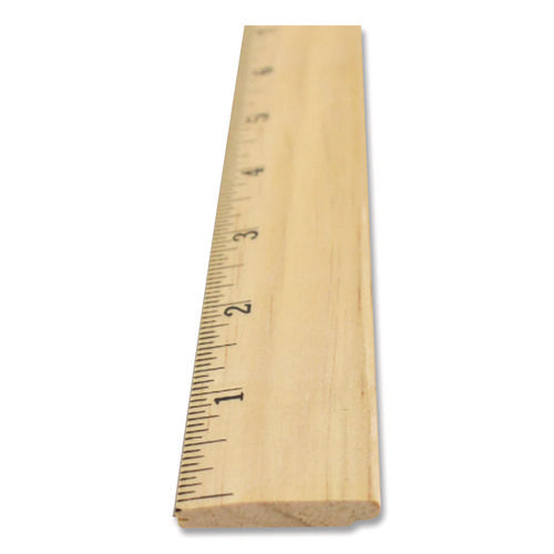 Image of Westcott® Wood Ruler With Single Metal Edge, Standard, 12" Long