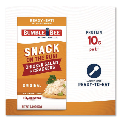 Image of Bumble Bee® Snack On The Run Chicken Salad With Crackers, 3.5 Oz Pack, 12/carton