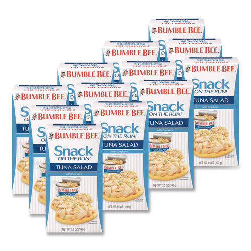 Image of Bumble Bee® Snack On The Run Tuna Salad With Crackers, 3.5 Oz Pack, 12/carton
