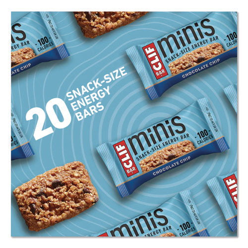 Image of CLIF® Bar Energy Bar, Mini Chocolate Chip, 0.99 Oz Bar, 20/box