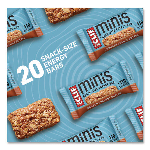 Image of CLIF® Bar Energy Bar, Mini Crunchy Peanut Butter, 0.99 Oz Bar, 20/box