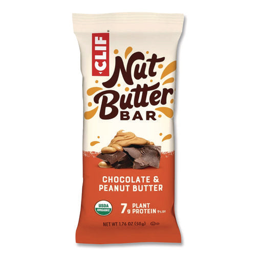 Image of CLIF® Bar Nut Butter Filled Energy Bar, Chocolate Peanut Butter, 1.76 Oz Bar, 12 Bars/box