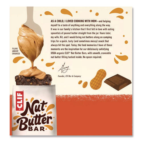 Image of CLIF® Bar Nut Butter Filled Energy Bar, Chocolate Peanut Butter, 1.76 Oz Bar, 12 Bars/box