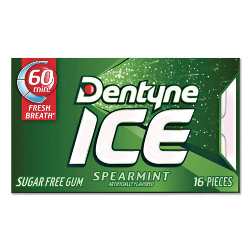 Image of Dentyne Ice® Sugarless Gum, Spearmint, 16 Pieces/pack, 9 Packs/box