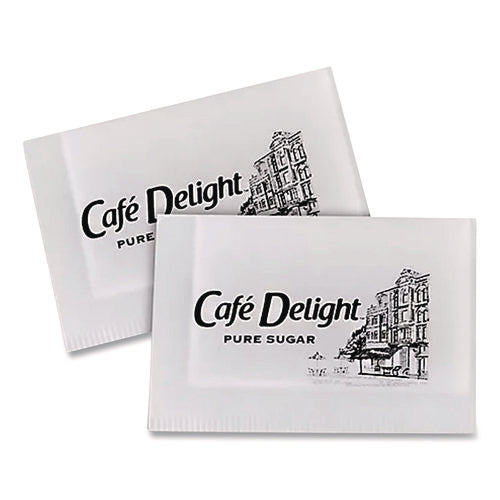 Image of Cafe Delight Pure Sugar Packets, 0.11 oz Packet, 1,000/Carton