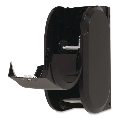 Image of Georgia Pacific® Professional Compact Vertical 2-Roll Coreless Tissue Dispenser, 14.06 X 6.69 X 8.19, Black
