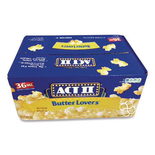 Image of Act II® Microwave Popcorn, Butter, 2.75 Oz Bag, 36/carton