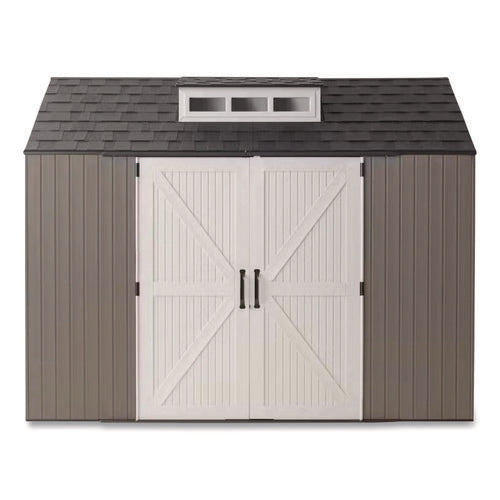 Image of Rubbermaid® Storage Shed, 337 cu ft, 7 ft x 10 ft x 8 ft, Brown