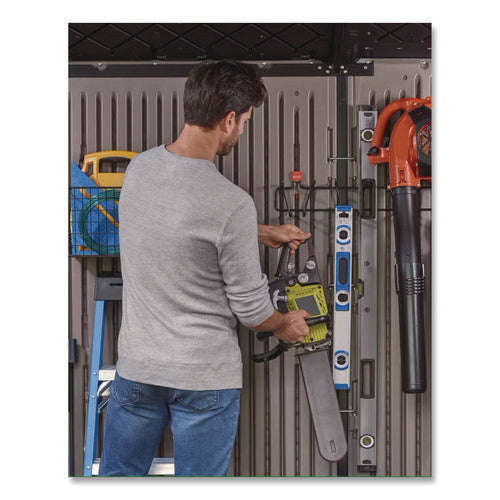 Image of Rubbermaid® Storage Shed, 337 cu ft, 7 ft x 10 ft x 8 ft, Brown