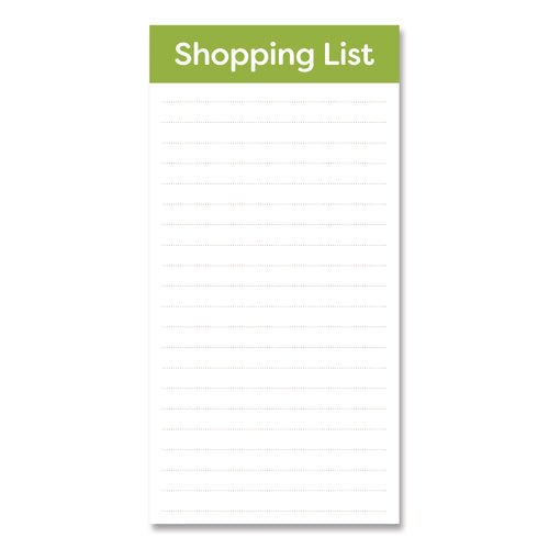 Image of Blueline® Fridge Planner Magnetized Monthly Calendar with Pads + Pencil, 14 x 13.5, Yellow/Green Sheets, 17-Month: Aug 2024 to Dec 2025