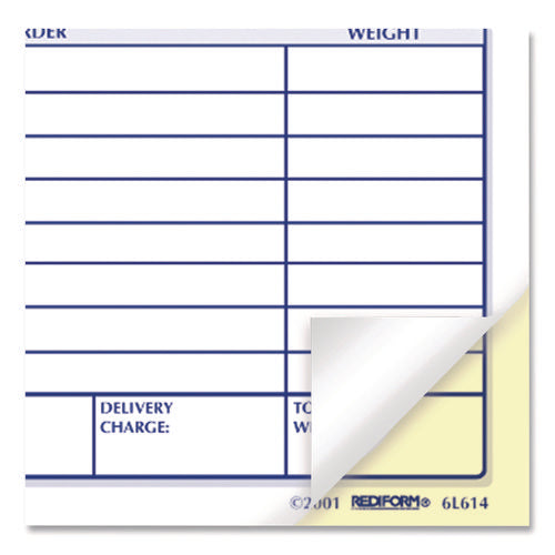 Image of Rediform® Delivery Receipt Book, Three-Part Carbonless, 6.38 x 4.25, 50 Forms Total