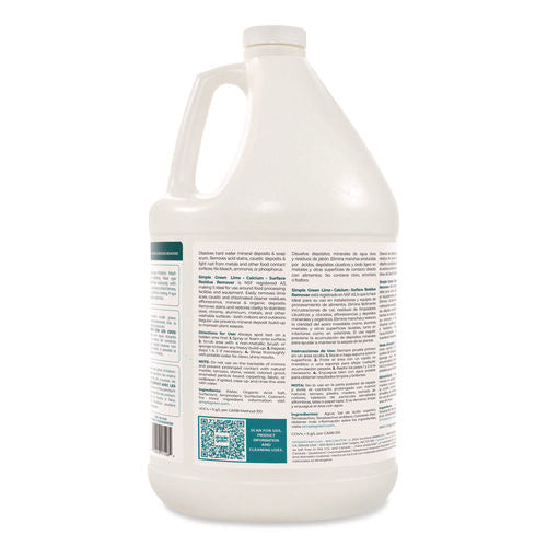 Image of Simple Green® Lime Calcium Surface Residue Remover, 1 gal Bottle, 6/Carton