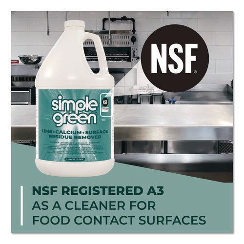 Image of Simple Green® Lime Calcium Surface Residue Remover, 1 gal Bottle, 6/Carton