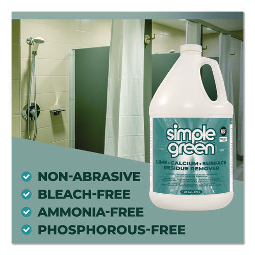 Image of Simple Green® Lime Calcium Surface Residue Remover, 1 gal Bottle, 6/Carton