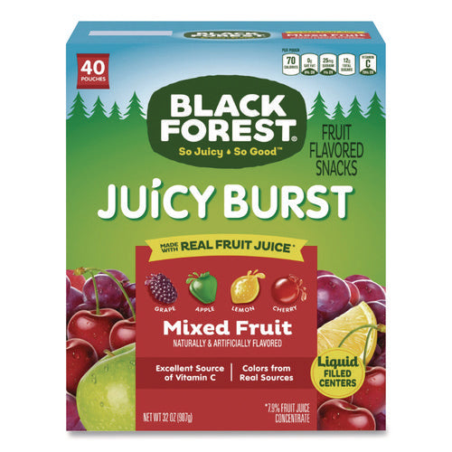 Image of Black Forest® Juicy Burst Fruit Flavored Snack, Mixed Fruit, 32 Oz, 40/box