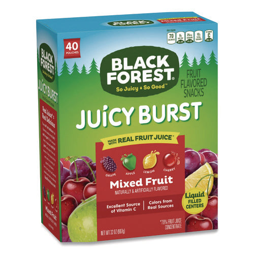 Image of Black Forest® Juicy Burst Fruit Flavored Snack, Mixed Fruit, 32 Oz, 40/box