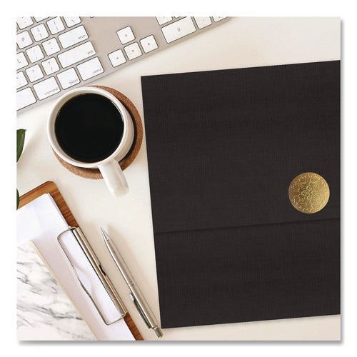 Image of Geographics® Tri-Fold Certificate Holder, 9.2 x 12.5, Black, 5/Pack