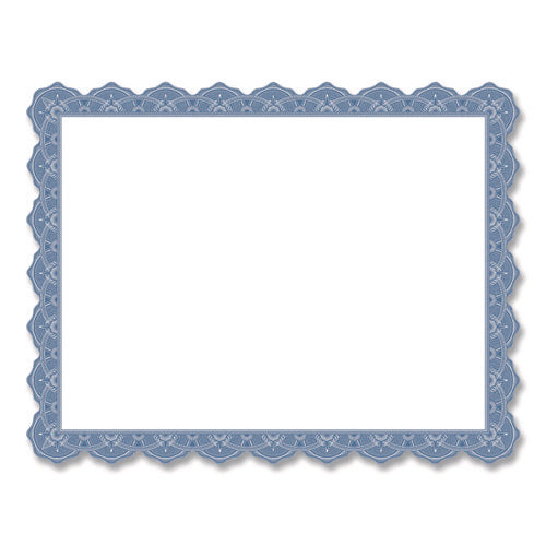 Image of Geographics® Award Certificates, 8.5 x 11, White with Braided Blue Border, 25/Pack