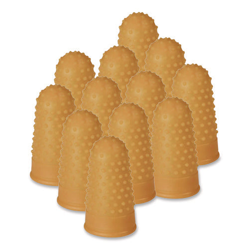 Image of COSCO Fingertip Pads, Size 11, Small, Amber, 12/pack