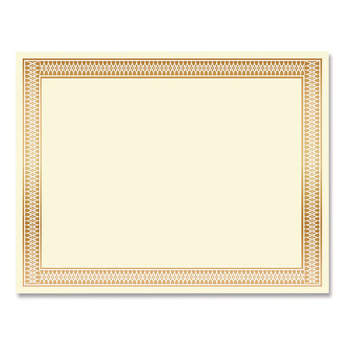 Image of Geographics® Award Certificates, 8.5 x 11, Ivory with Traditional Gold Border, 100/Pack