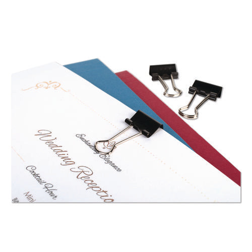 Image of ACCO Binder Clips, Small, Black/silver, Dozen