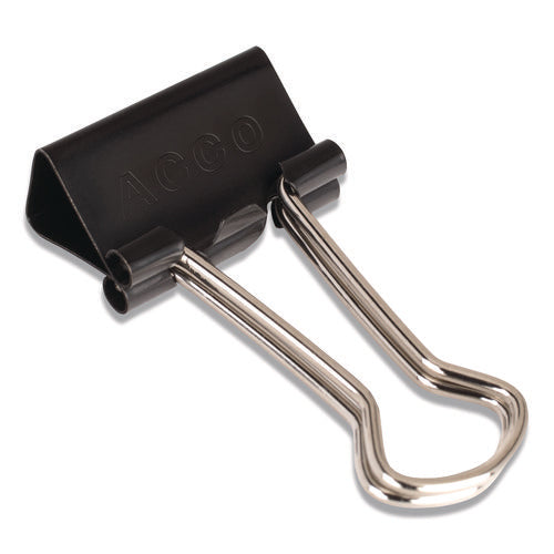 Image of ACCO Binder Clips, Small, Black/silver, Dozen