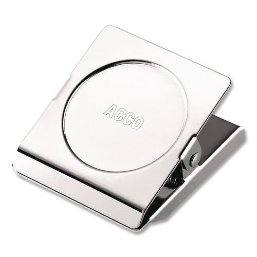 Image of ACCO Magnetic Clip, 1" Jaw Capacity, Silver, 12/Pack