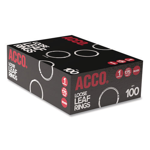 Image of ACCO Metal Book Rings, 1" Diameter, 100/Box