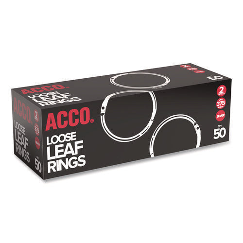 Image of ACCO Metal Book Rings, 2" Diameter, 50/Box