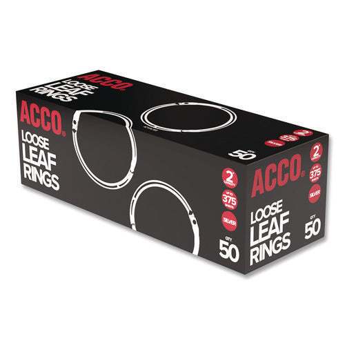 Image of ACCO Metal Book Rings, 2" Diameter, 50/Box
