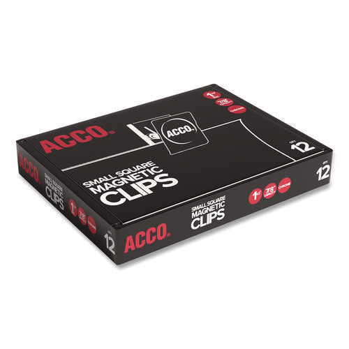 Image of ACCO Magnetic Clips, 0.88" Jaw Capacity, Silver, 12/Pack
