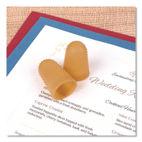 Image of Swingline® Rubber Finger Tips, 13 (large), Amber, Dozen