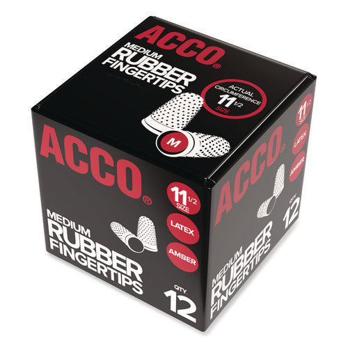 Image of Swingline® Rubber Finger Tips, 11 1/2 (medium), Amber, Dozen