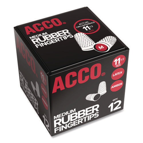 Image of Swingline® Rubber Finger Tips, 11 1/2 (medium), Amber, Dozen