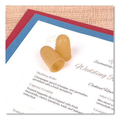 Image of Swingline® Rubber Finger Tips, 11 1/2 (medium), Amber, Dozen