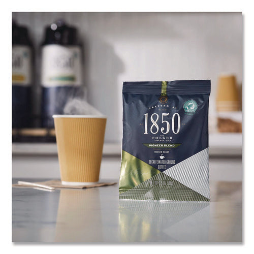 Image of 1850 Pioneer Blend Decaf Ground Coffee, 2.5 oz Fraction Pack, 24 Packs/Carton