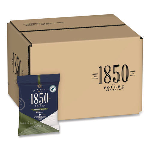 Image of 1850 Pioneer Blend Decaf Ground Coffee, 2.5 oz Fraction Pack, 24 Packs/Carton